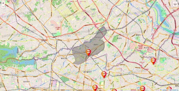 東京都のOKストアの店舗地図