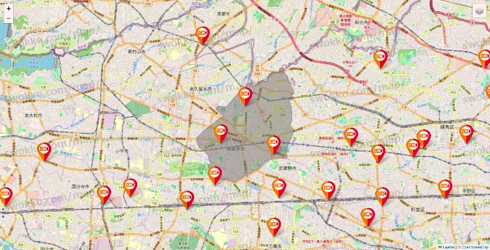 東京都のOKストアの店舗地図