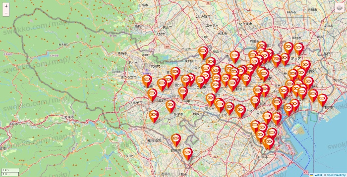 東京都のOKストアの店舗地図