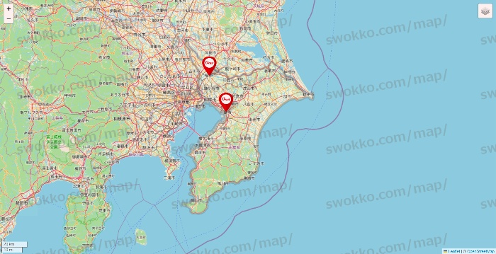 千葉県のO-net（オーネット）の店舗地図