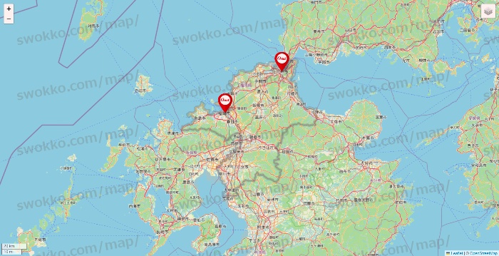 福岡県のO-net（オーネット）の店舗地図