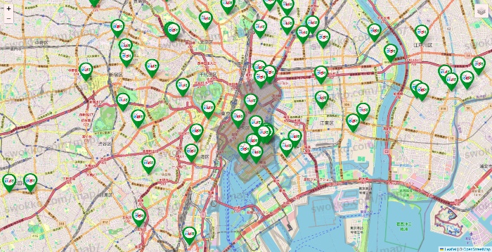 東京都のどらっぐぱぱすの店舗地図