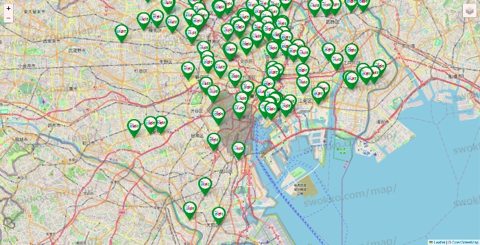 東京都のどらっぐぱぱすの店舗地図