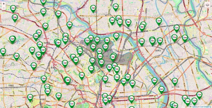 東京都のどらっぐぱぱすの店舗地図