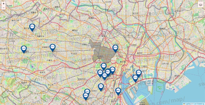 東京都のPicard（ピカール）の店舗地図