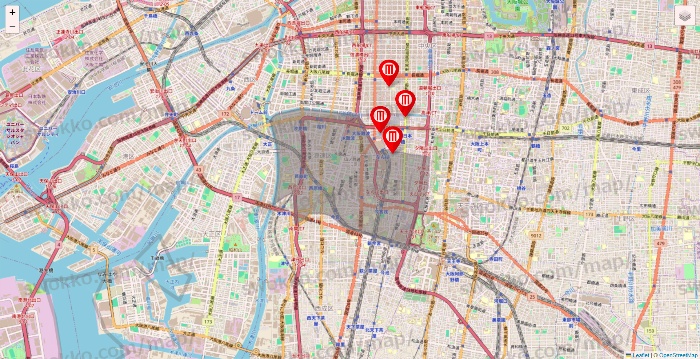 大阪府のポパイ（POPEYE）の店舗地図