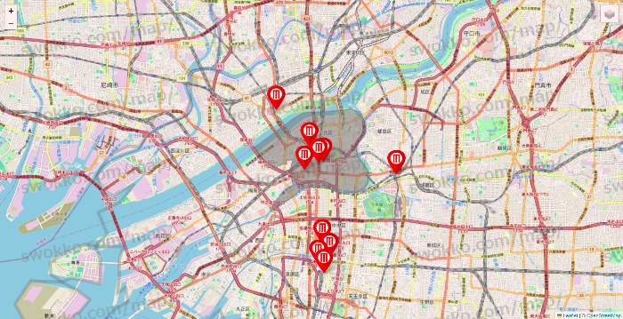 大阪府のポパイ（POPEYE）の店舗地図