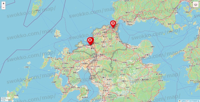 福岡県のポパイ（POPEYE）の店舗地図