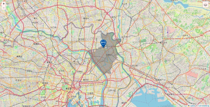 東京都の冷食屋の店舗地図