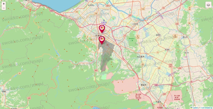 北海道のルネサンスの店舗地図