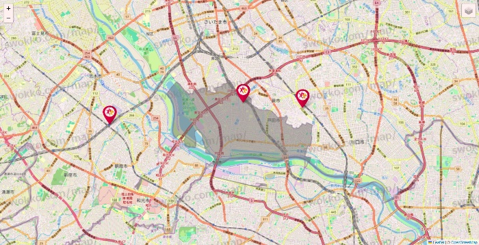 埼玉県のルネサンスの店舗地図