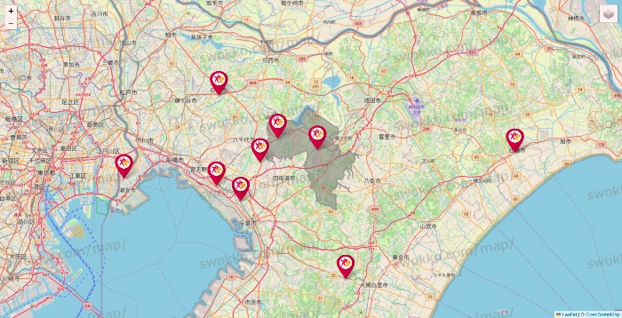 千葉県のルネサンスの店舗地図