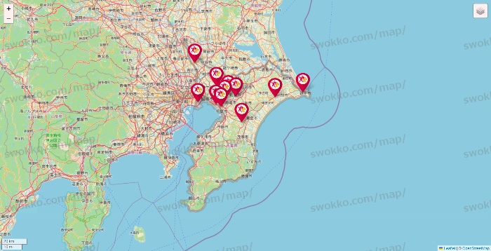 千葉県のルネサンスの店舗地図