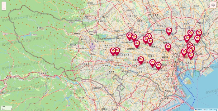 東京都のルネサンスの店舗地図