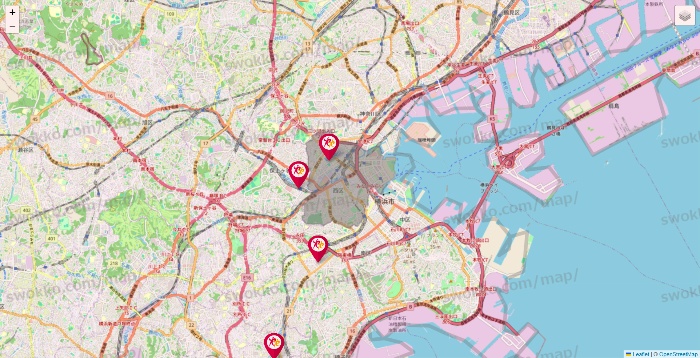 神奈川県のルネサンスの店舗地図