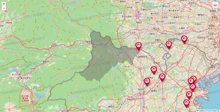 神奈川県のルネサンスの店舗地図