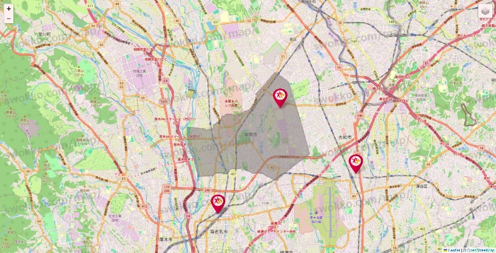 神奈川県のルネサンスの店舗地図