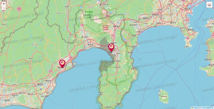 静岡県のルネサンスの店舗地図