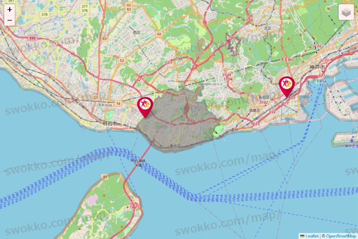 兵庫県のルネサンスの店舗地図