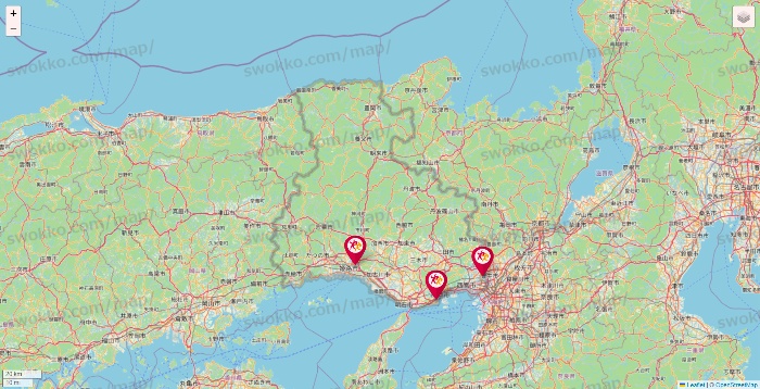 兵庫県のルネサンスの店舗地図