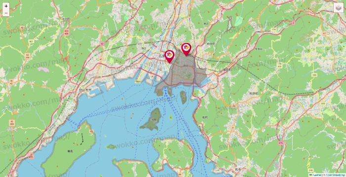 広島県のルネサンスの店舗地図