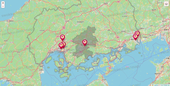 広島県のルネサンスの店舗地図