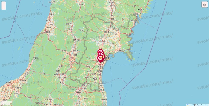 宮城県のルネサンスの店舗地図