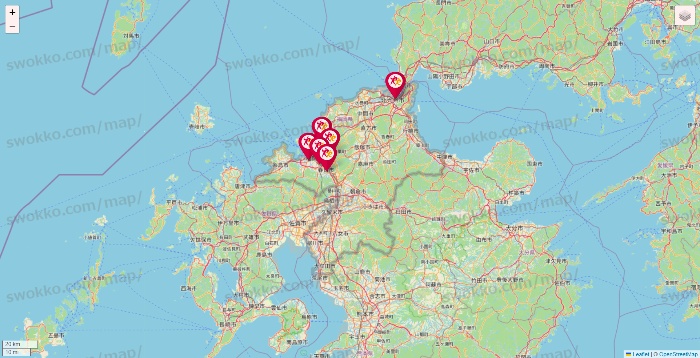 福岡県のルネサンスの店舗地図