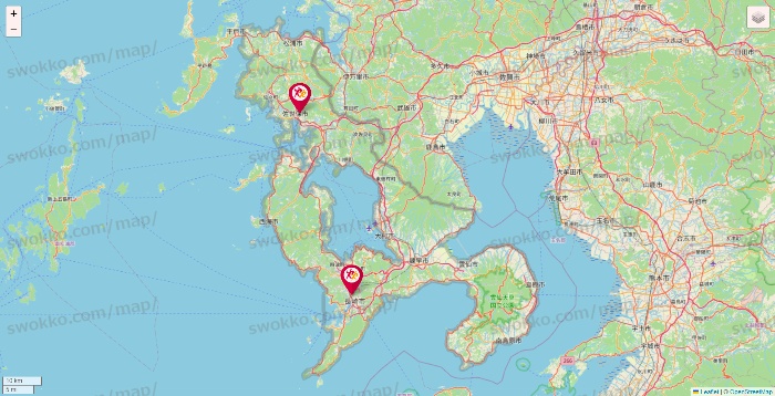 長崎県のルネサンスの店舗地図