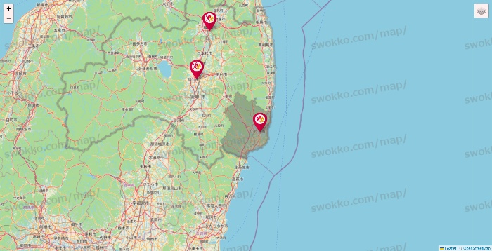福島県のルネサンスの店舗地図