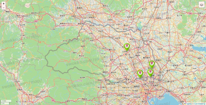 埼玉県のロイヤルホームセンターの店舗地図