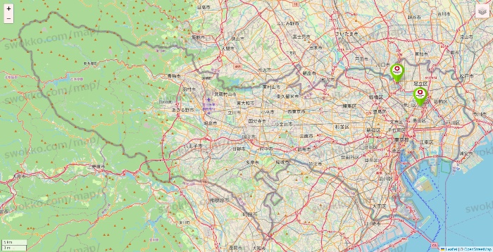 東京都のロイヤルホームセンターの店舗地図