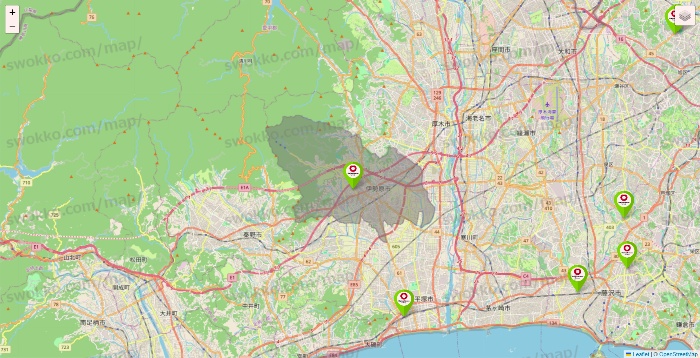神奈川県のロイヤルホームセンターの店舗地図