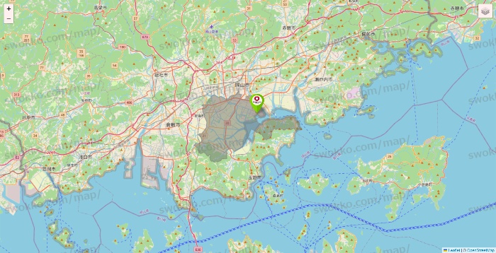岡山県のロイヤルホームセンターの店舗地図