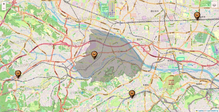 東京都のサンマルクカフェの店舗地図