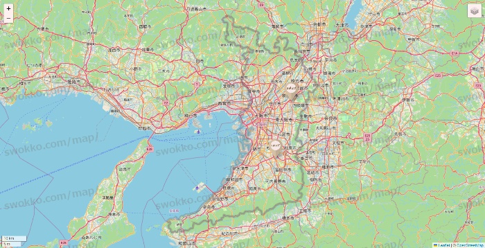 大阪府のsalut!の店舗地図