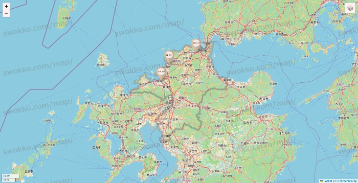 福岡県のsalut!の店舗地図