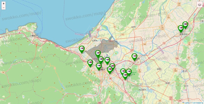 北海道のセイムス系の店舗地図