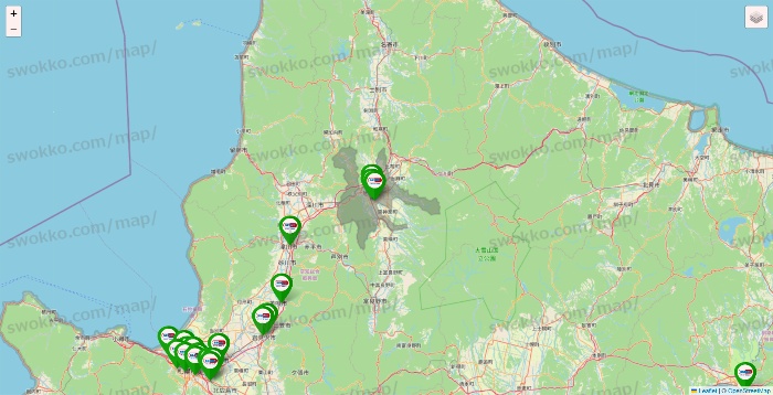 北海道のセイムス系の店舗地図