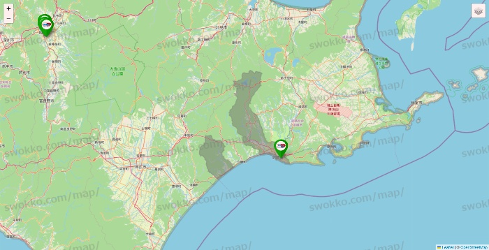 北海道のセイムス系の店舗地図