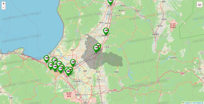 北海道のセイムス系の店舗地図
