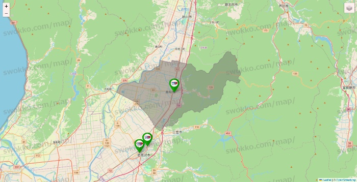 北海道のセイムス系の店舗地図