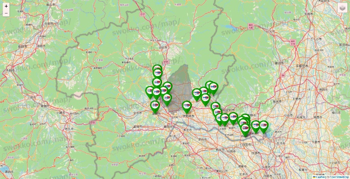 群馬県のセイムス系の店舗地図