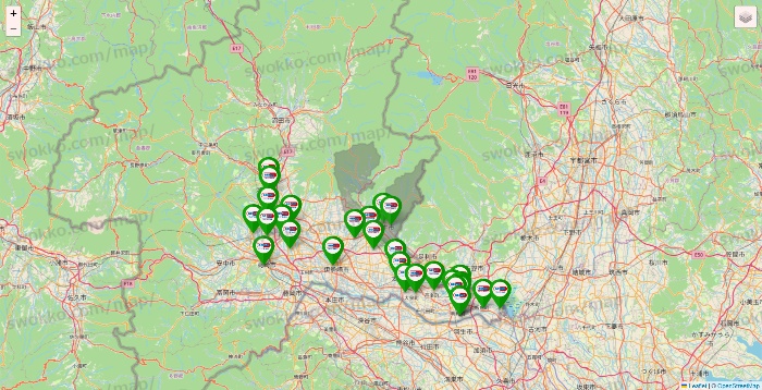 群馬県のセイムス系の店舗地図