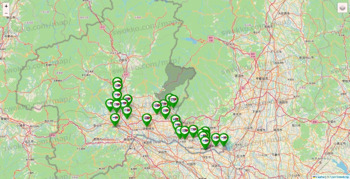 群馬県のセイムス系の店舗地図