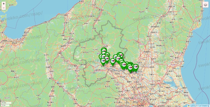 群馬県のセイムス系の店舗地図