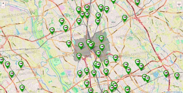 埼玉県のセイムス系の店舗地図