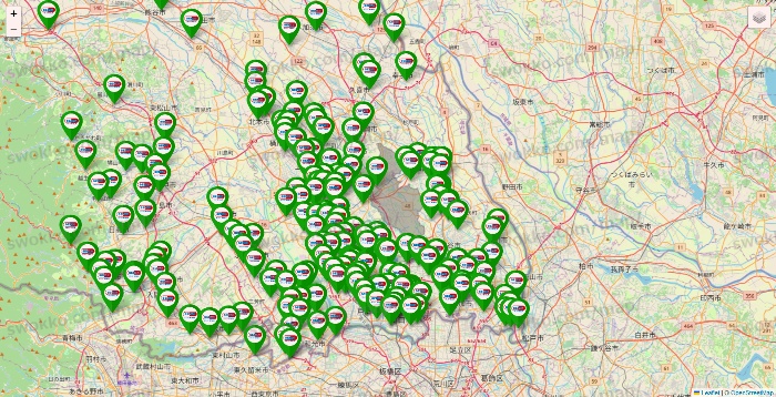 埼玉県のセイムス系の店舗地図