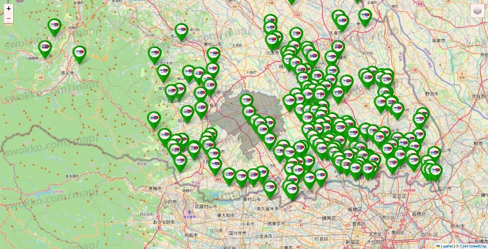 埼玉県のセイムス系の店舗地図