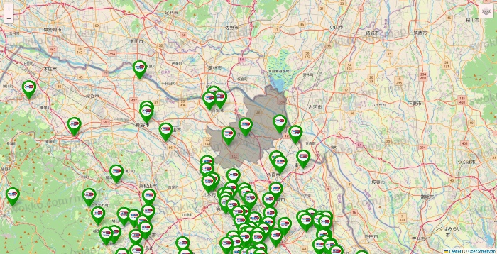 埼玉県のセイムス系の店舗地図